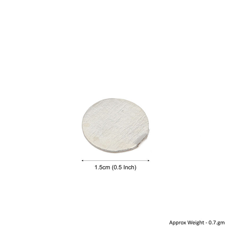 ROLIMOLI Pure Silver Round Coin | Chandi ka Coin for Pooja & Remedies (Size : 1.5cm| Weight : 0.7gm Approxe)
