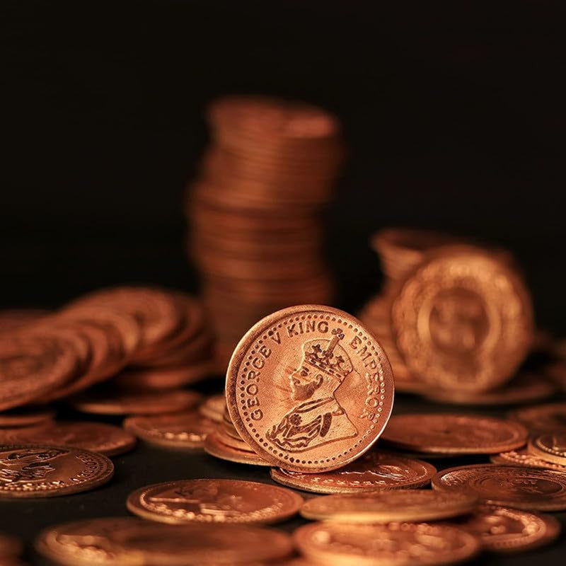 ROLIMOLI Copper Coins for puja holy Purpose Set of 43 Coins for Spiritual and Religious Purpose