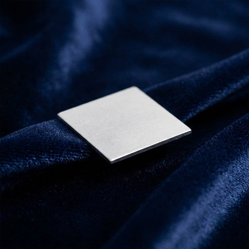 ROLIMOLI Gems Solid Square Piece Silver/Chandi Ka patra (Size : L-1.5cm * W-1.5cm * H-0.1cm | Weight : 0.9gm Approxe)