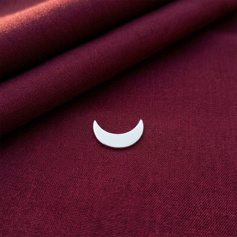 ROLIMOLI Pure Silver Half Moon Piece for Pooja (Size : L-2.1cm * W-0.7cm * H-0.1cm | Weight : 1gm Approxe)