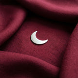 ROLIMOLI Pure Silver Half Moon Piece for Pooja (Size : L-2.1cm * W-0.7cm * H-0.1cm | Weight : 1gm Approxe)