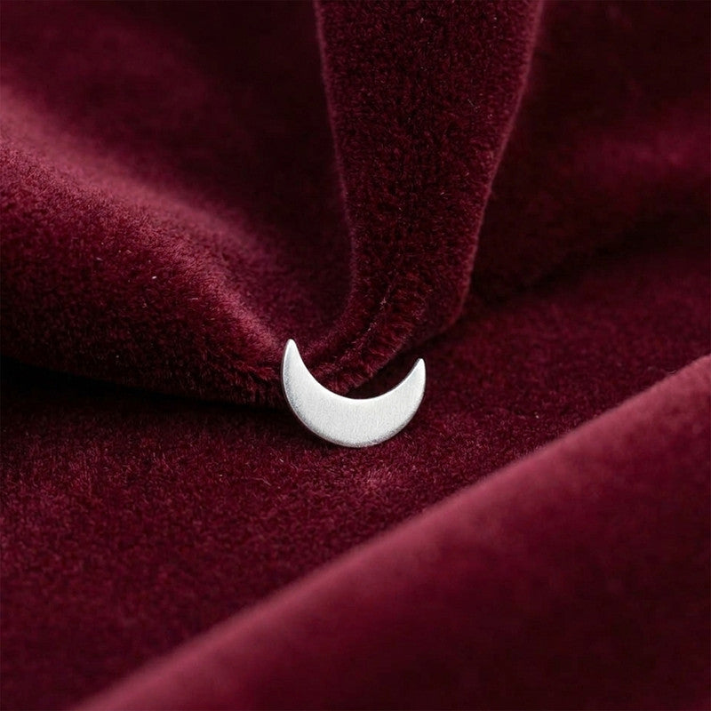 ROLIMOLI Pure Silver Half Moon Piece for Pooja (Size : L-2.1cm * W-0.7cm * H-0.1cm | Weight : 1gm Approxe)